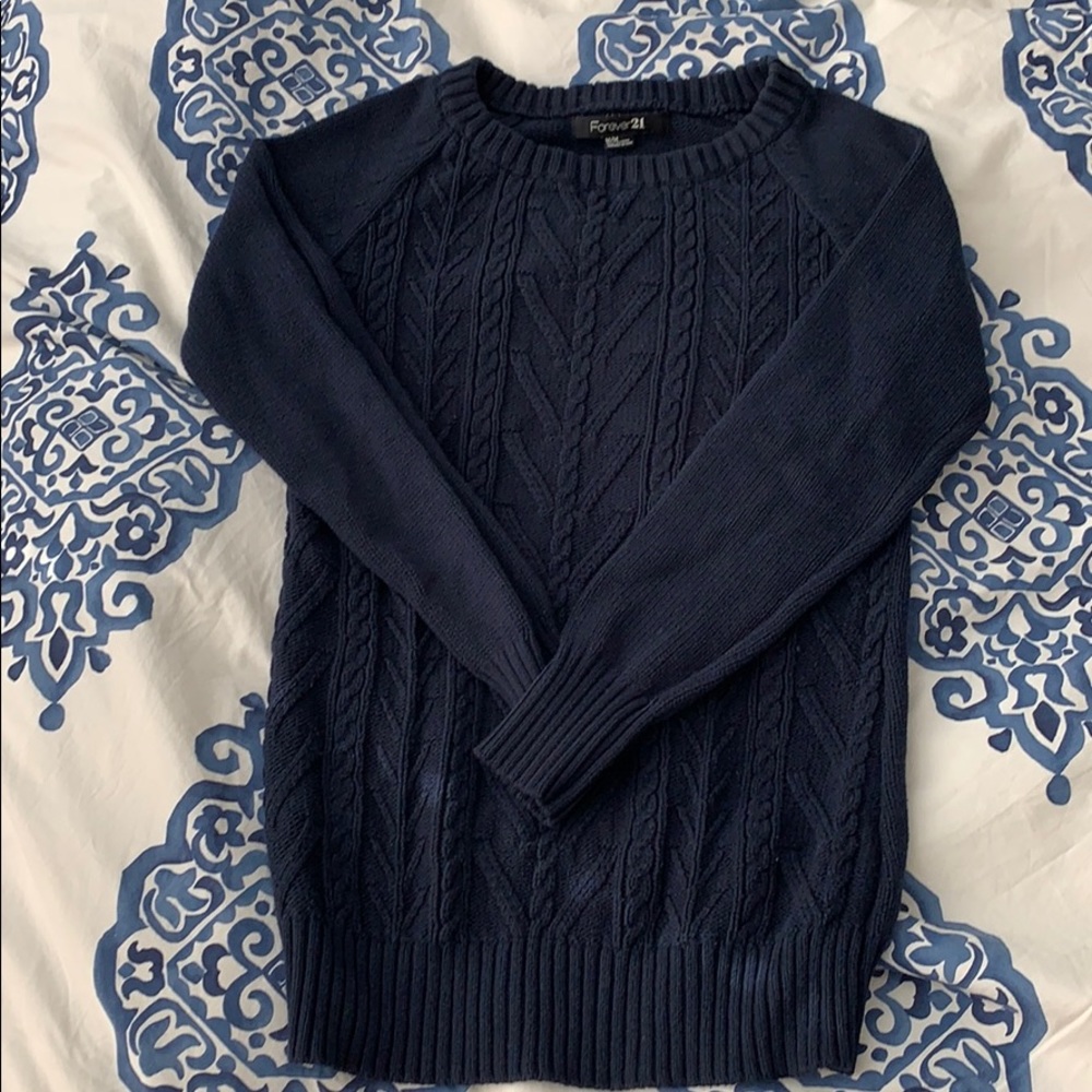 Forever 21 Navy fisherman’s sweater